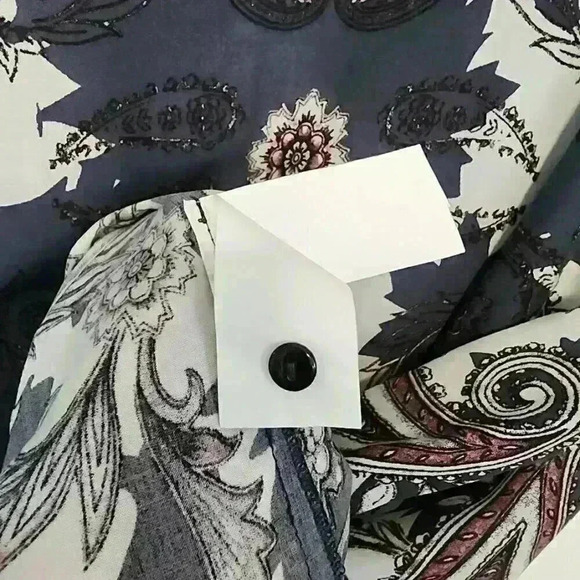 NWT‎ YEST LADIES Gray PULLOVER Top Tunic Length Paisley Print USA Sz. 14 - Picture 5 of 8